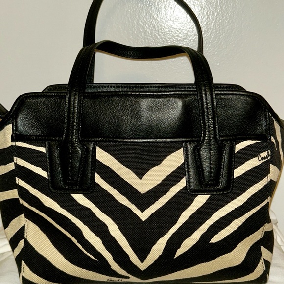 🦓 Coach Taylor Zebra Bette Mini Tote Crossbody Purse - Picture 3 of 6
